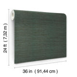 Ronald Redding Horizon Paperweave Green Green Wallpaper