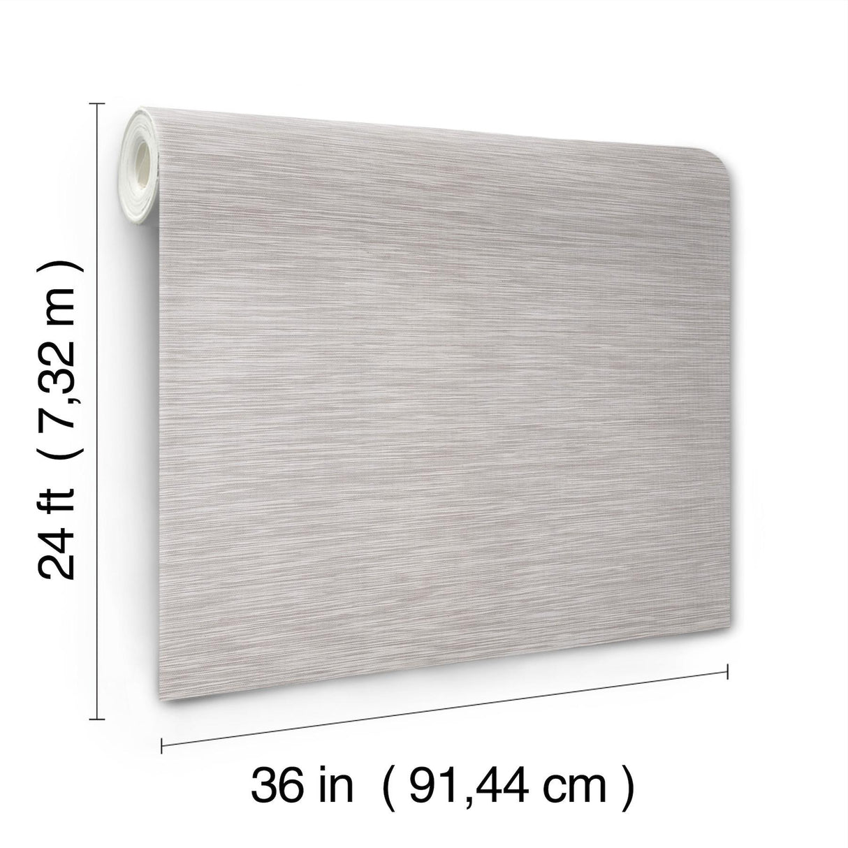 Ronald Redding Horizon Paperweave Grey Grey Wallpaper