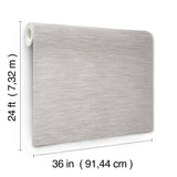 Ronald Redding Horizon Paperweave Grey Grey Wallpaper