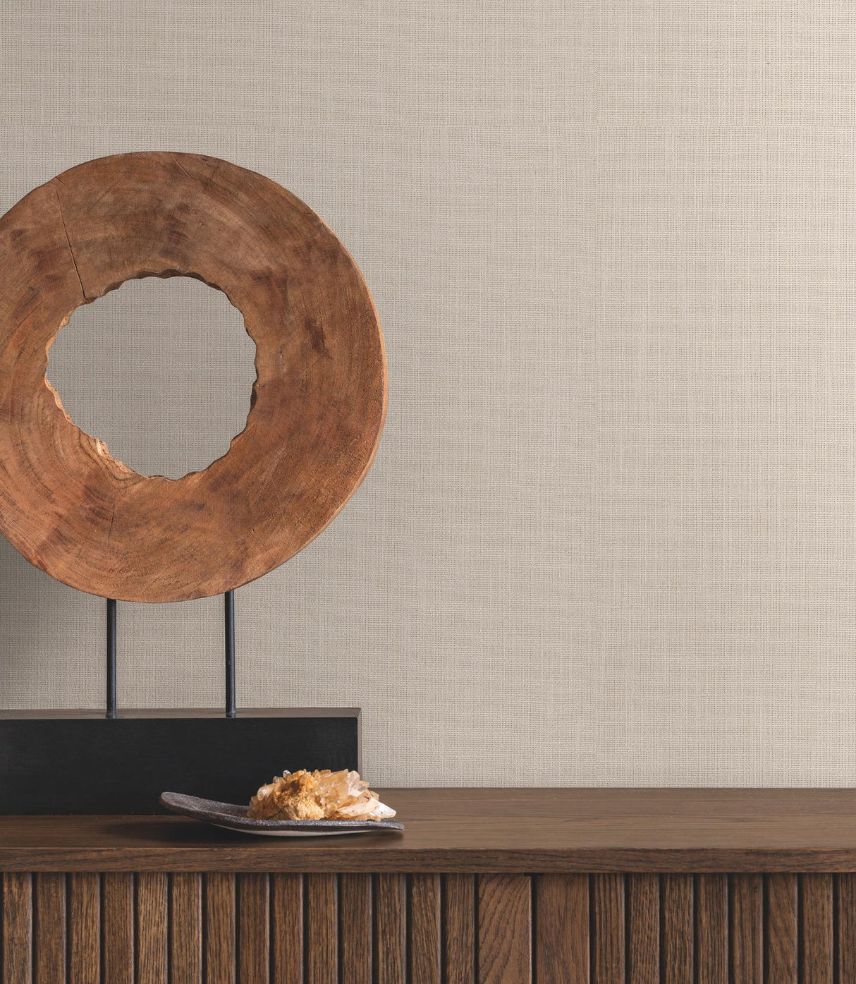 Ronald Redding Classic Linen Linen Beige Wallpaper