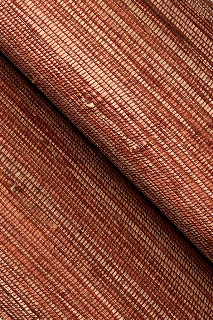 Ronald Redding Knotted Grass Brick Red Wallpaper