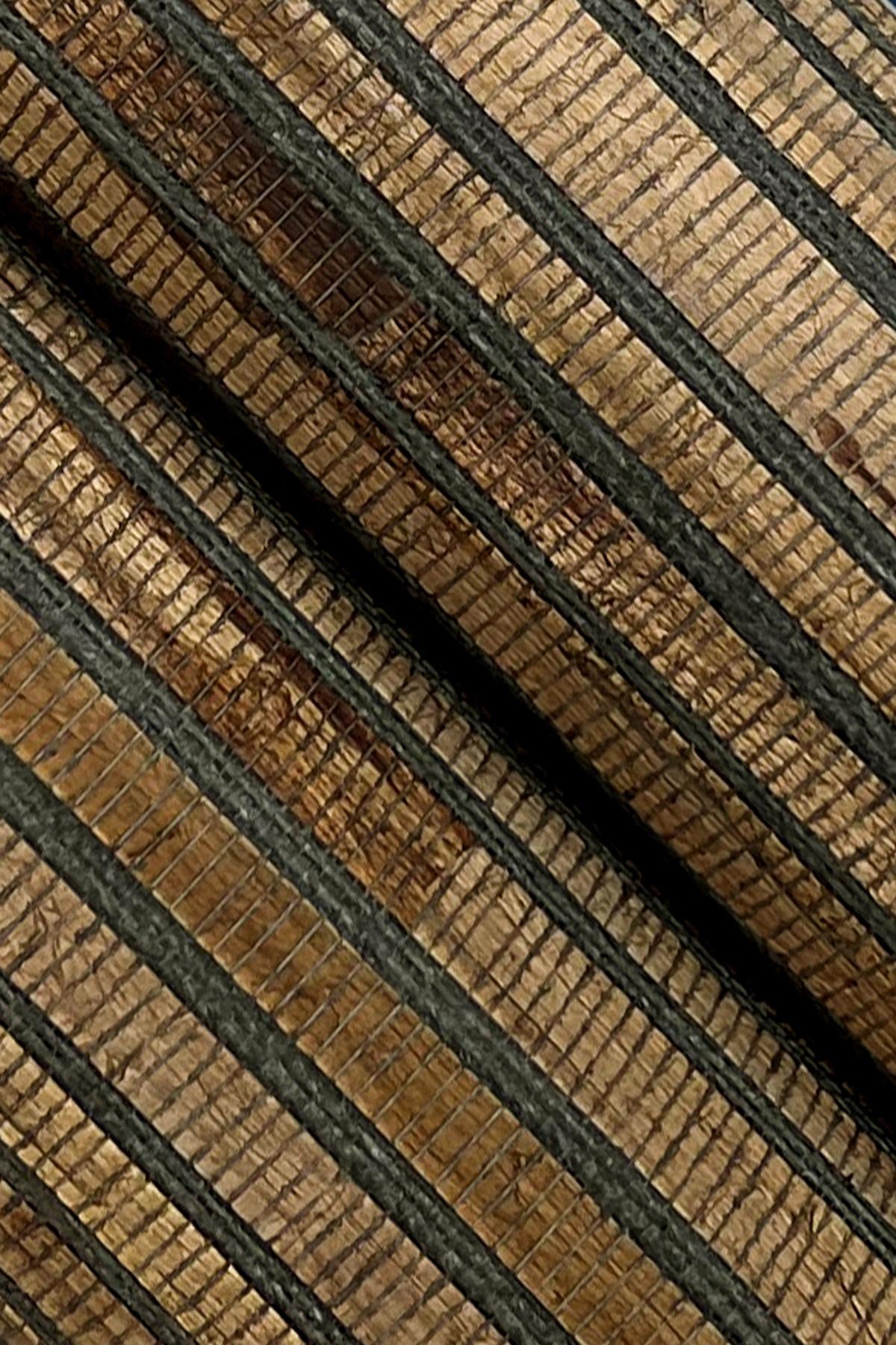 Ronald Redding Hyacinth Leaf Natural Brown Wallpaper