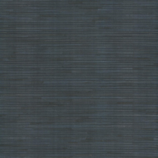 Ronald Redding Hyacinth Leaf Navy Black Wallpaper