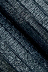 Ronald Redding Hyacinth Leaf Navy Black Wallpaper