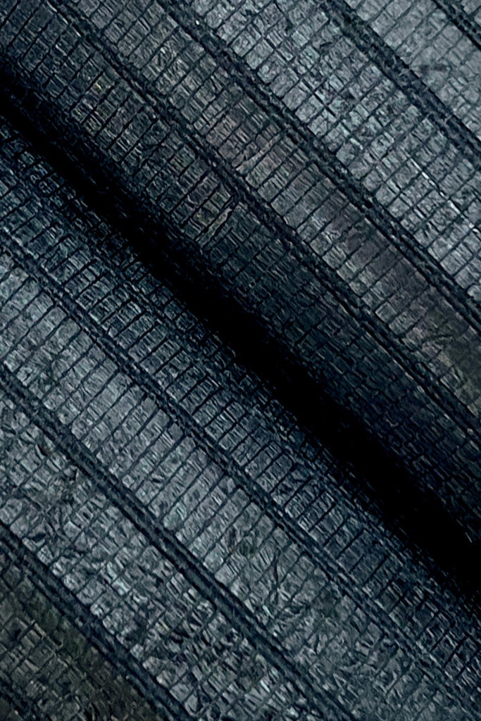 Ronald Redding Hyacinth Leaf Navy Black Wallpaper