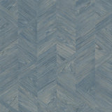 Ronald Redding Interlocking Wood Ocean Blue Wallpaper