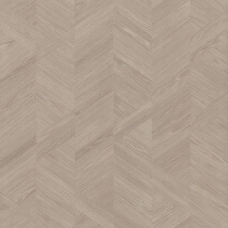 Ronald Redding Interlocking Wood Taupe Brown Wallpaper