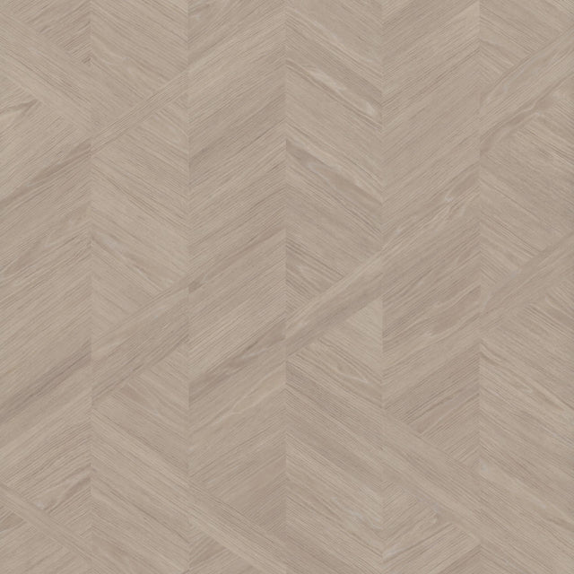 Ronald Redding Interlocking Wood Taupe Brown Wallpaper