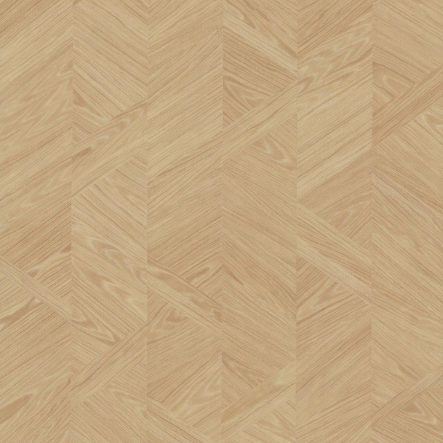 Ronald Redding Interlocking Wood Oak Beige Wallpaper