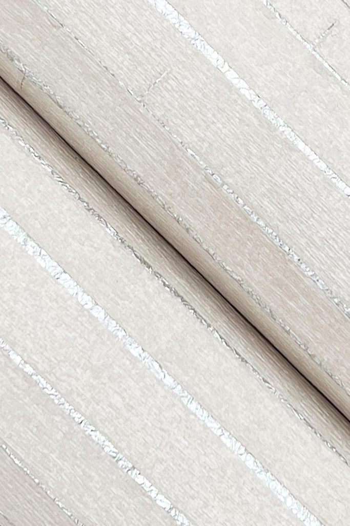 Ronald Redding Handcrafted Shimmering Paper White White Wallpaper