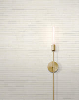 Ronald Redding Handcrafted Shimmering Paper White White Wallpaper