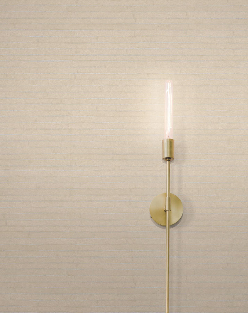 Ronald Redding Handcrafted Shimmering Paper Sand Beige Wallpaper