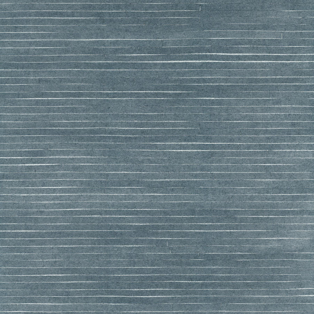 Ronald Redding Handcrafted Shimmering Paper Denim Blue Wallpaper