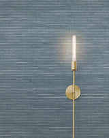 Ronald Redding Handcrafted Shimmering Paper Denim Blue Wallpaper