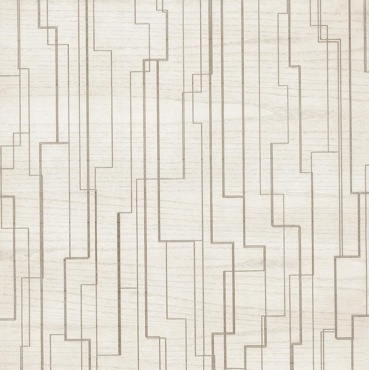 Ronald Redding Inlay Line White White Wallpaper