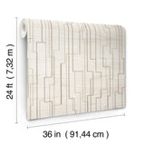 Ronald Redding Inlay Line White White Wallpaper