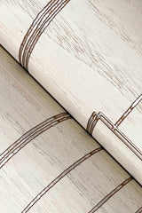 Ronald Redding Inlay Line White White Wallpaper