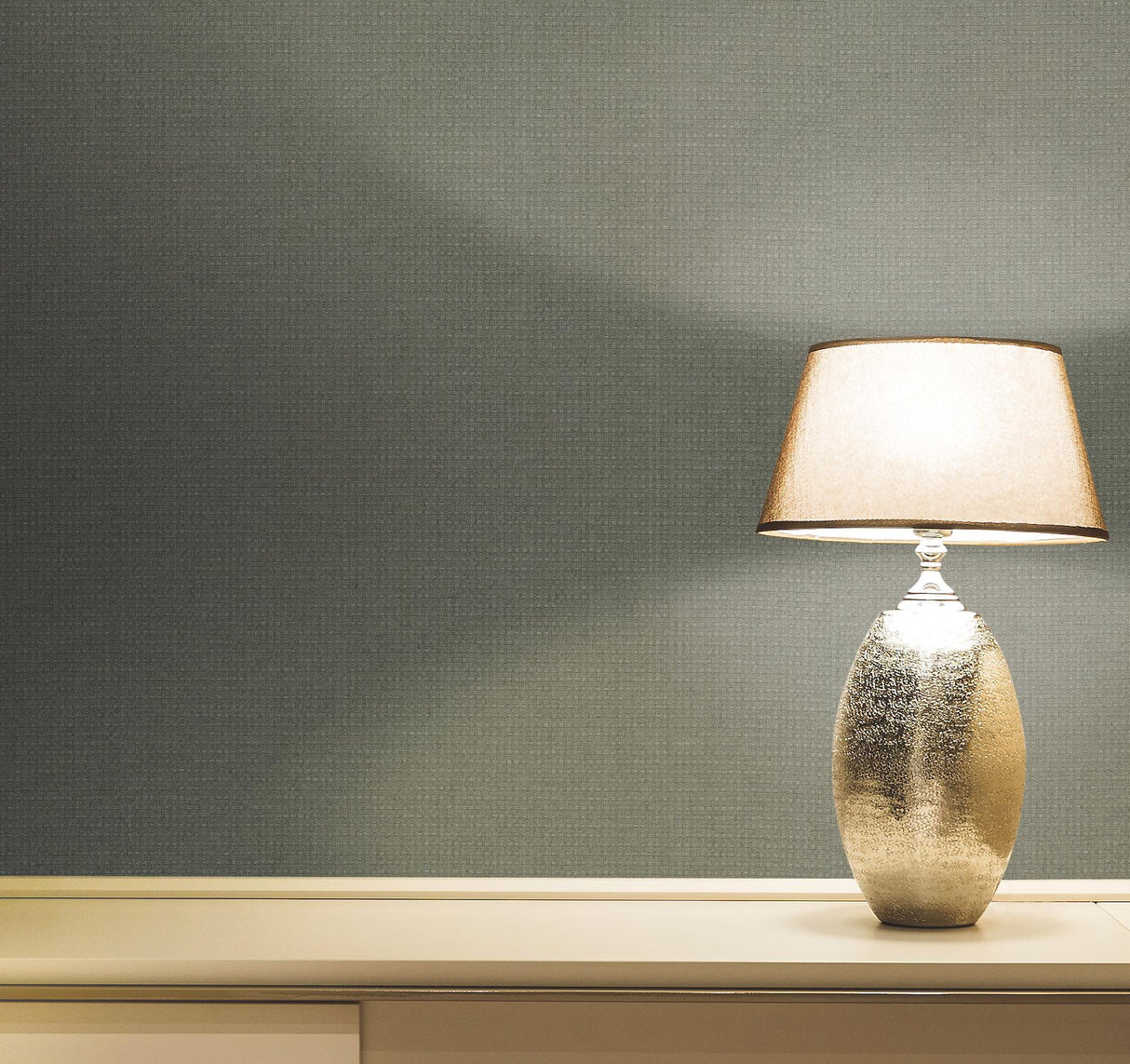 Ronald Redding Wicker Work Evergreen Green Wallpaper
