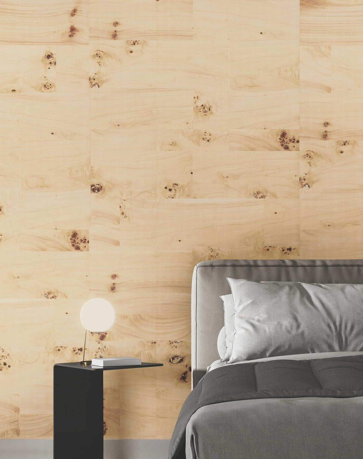 Ronald Redding Burlwood Natural Beige Wallpaper