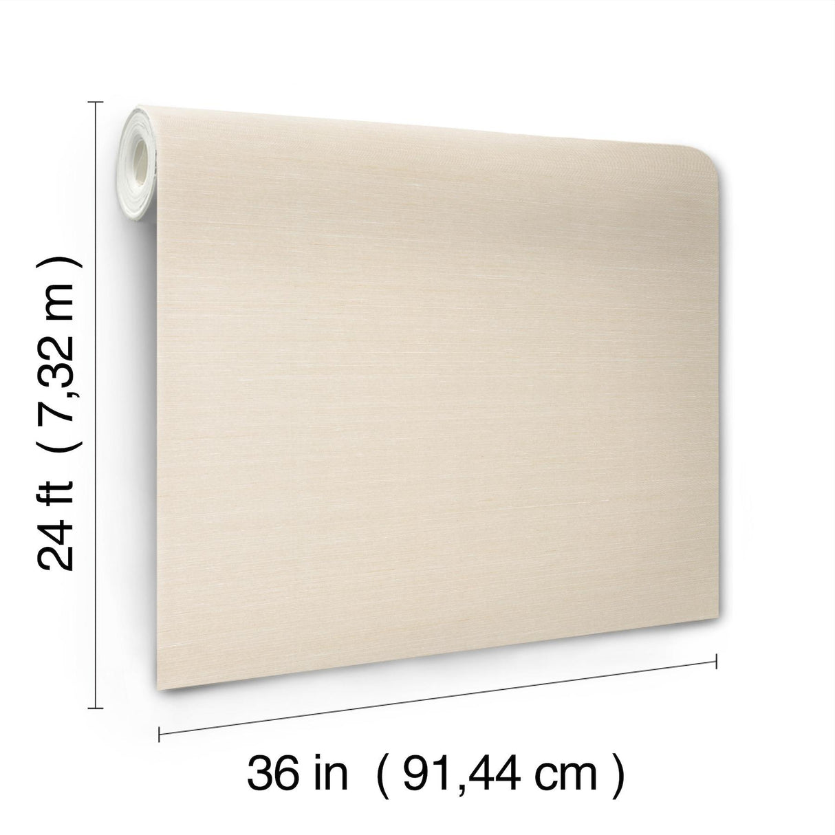 Ronald Redding Delicate Abaca Sand Beige Wallpaper