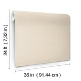 Ronald Redding Delicate Abaca Sand Beige Wallpaper