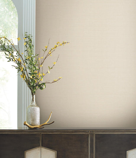 Ronald Redding Delicate Abaca Sand Beige Wallpaper