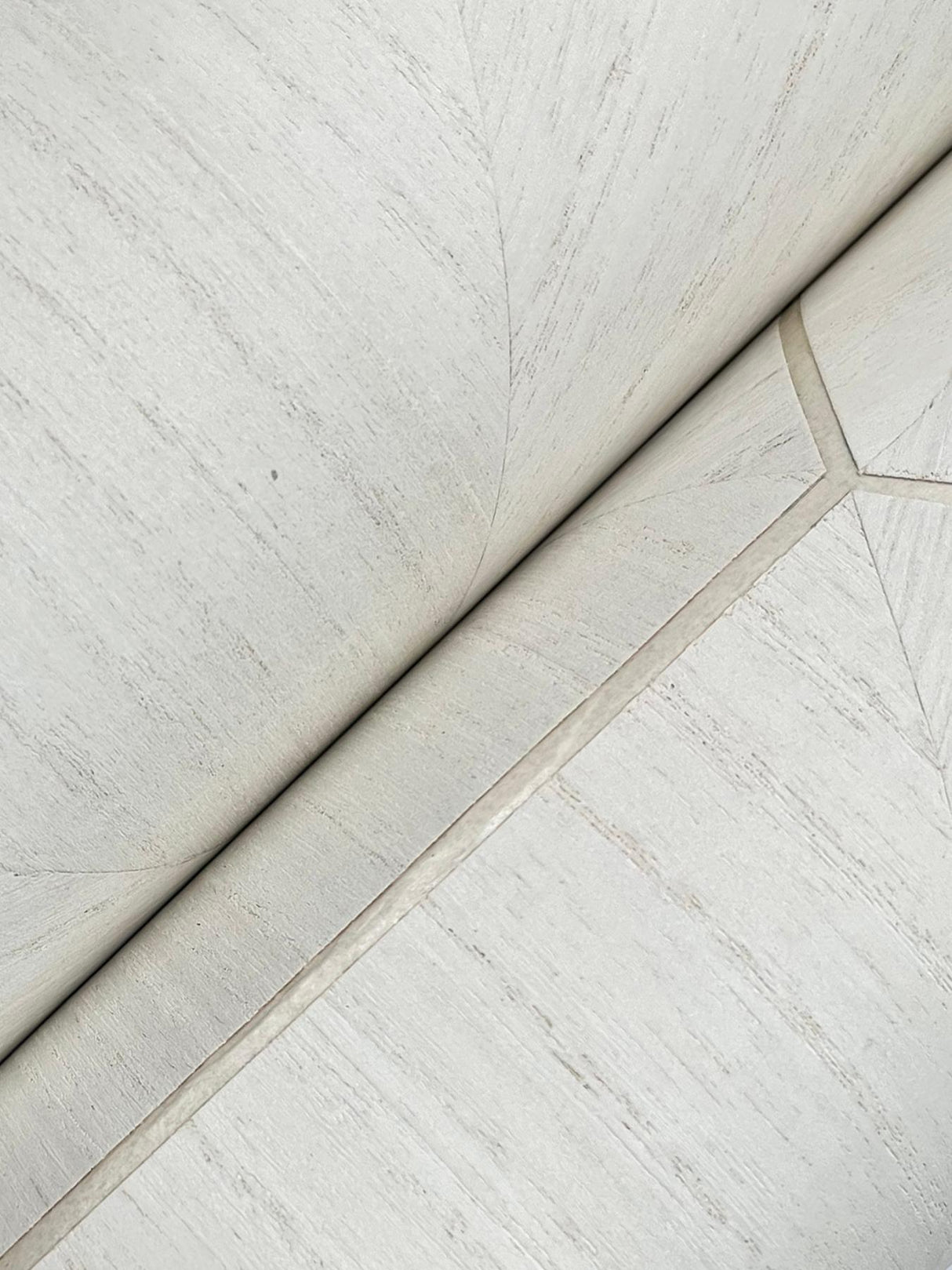 Ronald Redding Hexagram Wood Veneer Ivory Ivory Wallpaper