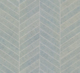 Ronald Redding Atelier Herringbone Lagoon Grey Wallpaper