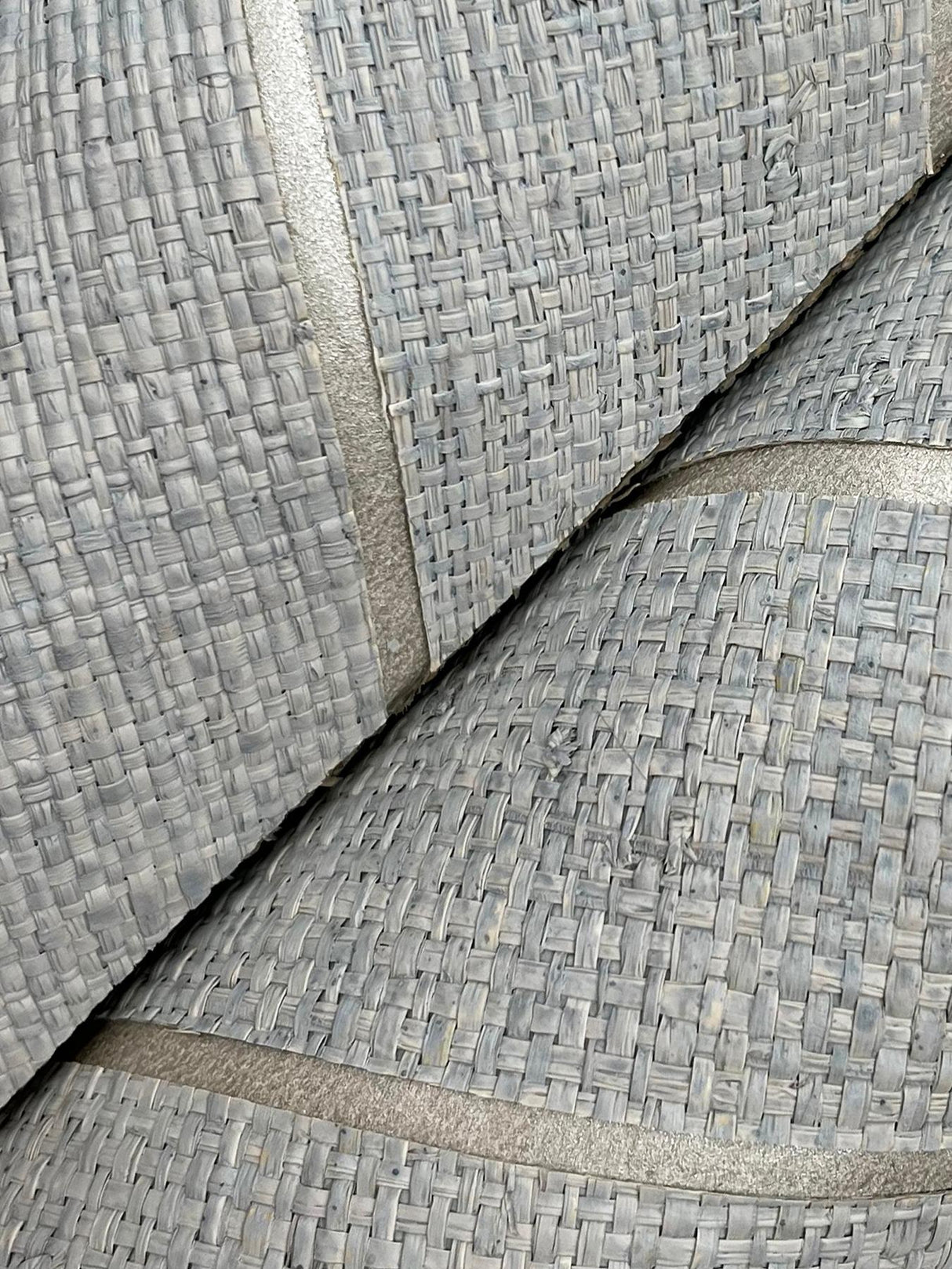 Ronald Redding Atelier Herringbone Lagoon Grey Wallpaper