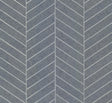 Ronald Redding Atelier Herringbone Steel Blue Blue Wallpaper