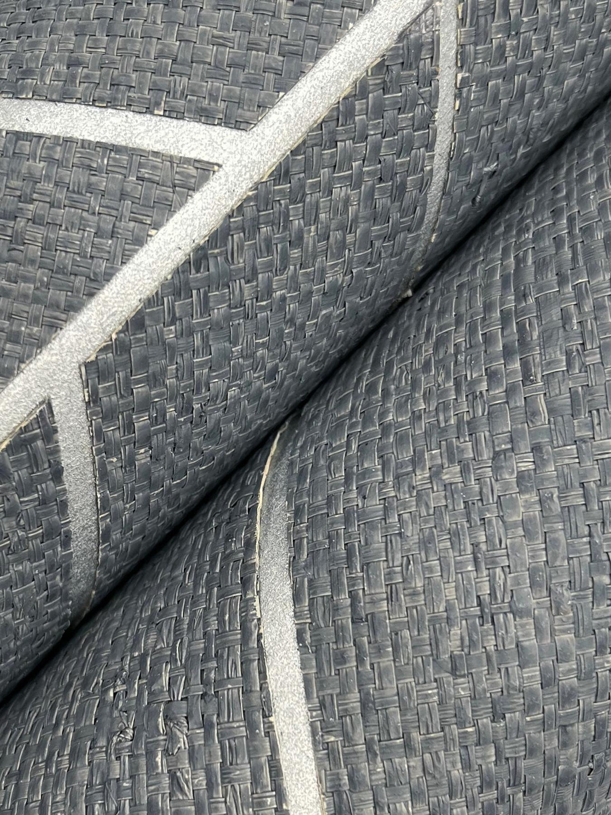 Ronald Redding Atelier Herringbone Steel Blue Blue Wallpaper