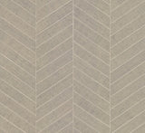 Ronald Redding Atelier Herringbone Linen Brown Wallpaper