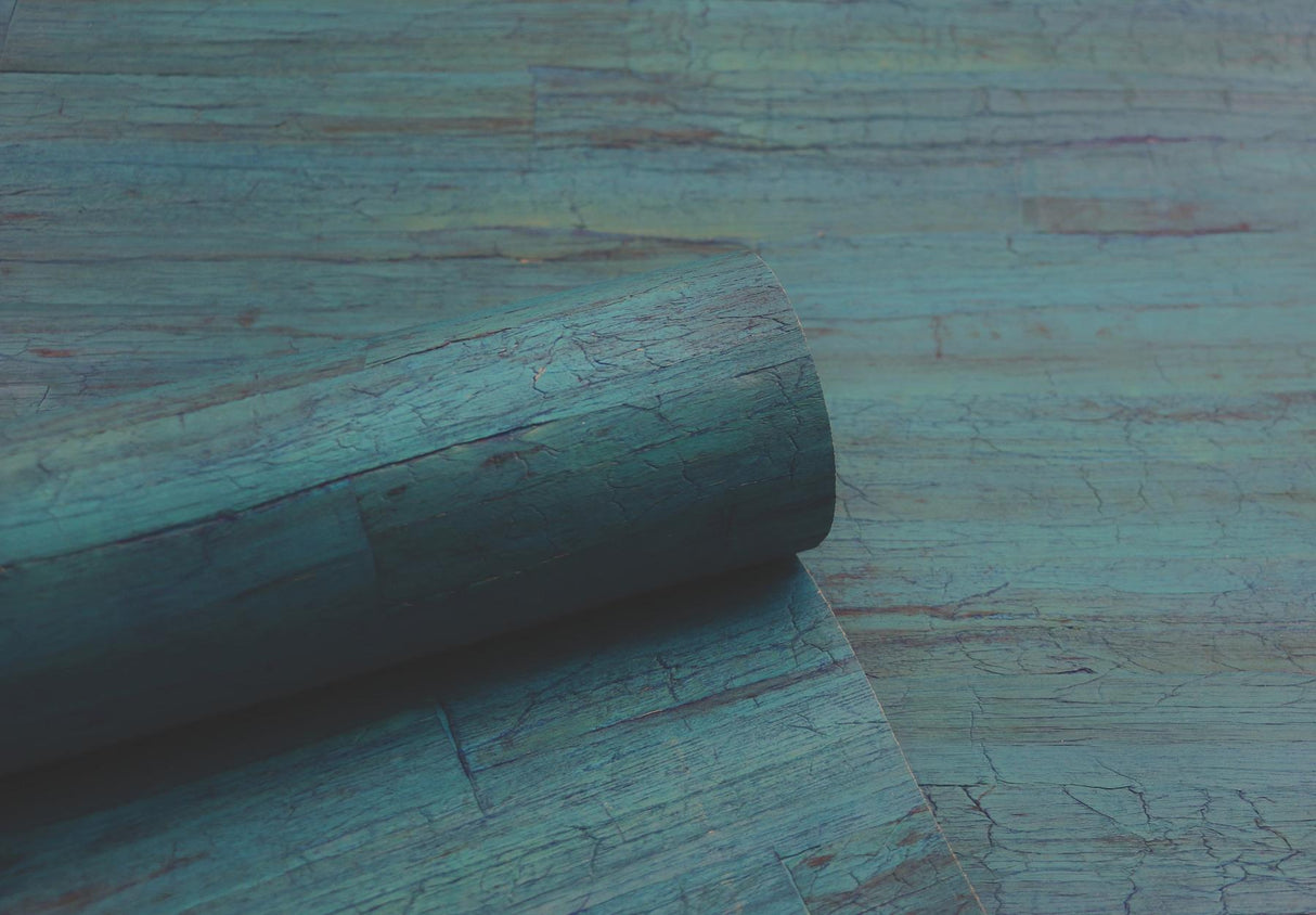 Ronald Redding Lotus Leaf Turquoise Blue Wallpaper