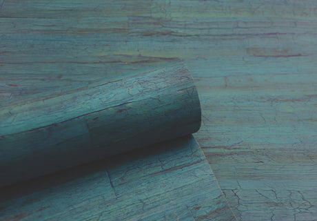 Ronald Redding Lotus Leaf Turquoise Blue Wallpaper