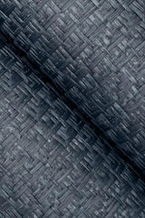 Ronald Redding Tatami Weave Navy Blue Wallpaper