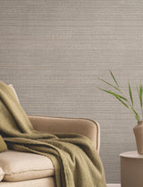 York Wallcoverings Allineate Haze Brown Wallpaper