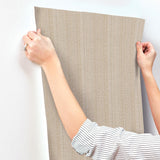 York Wallcoverings Stratford Linen Brown Wallpaper