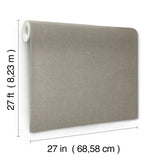 York Wallcoverings Hardy Linen Cinder Black Wallpaper