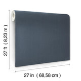 York Wallcoverings Exchange Ink Press Blue Wallpaper