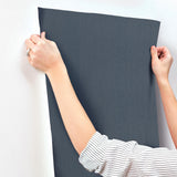 York Wallcoverings Exchange Ink Press Blue Wallpaper