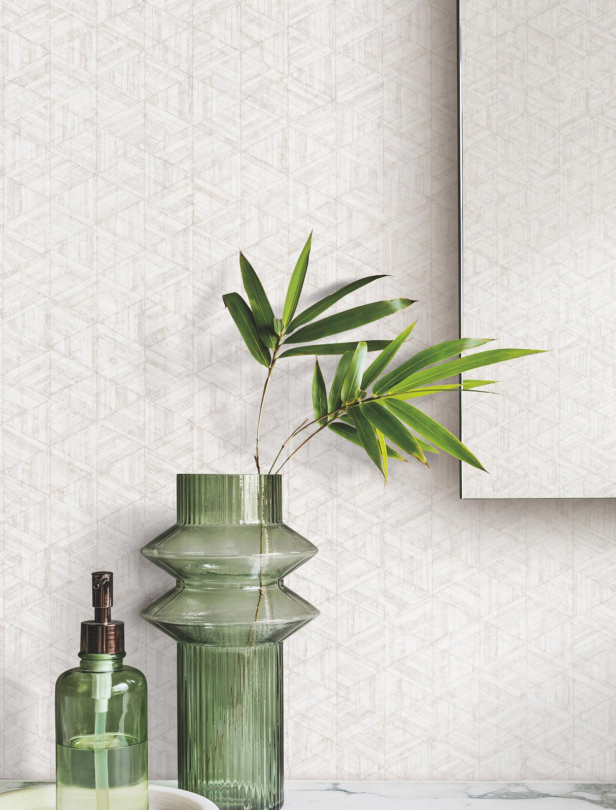 York Wallcoverings Rune Mother Of Pearl White Wallpaper