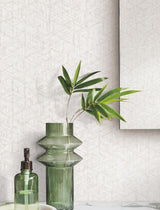 York Wallcoverings Rune Mother Of Pearl White Wallpaper