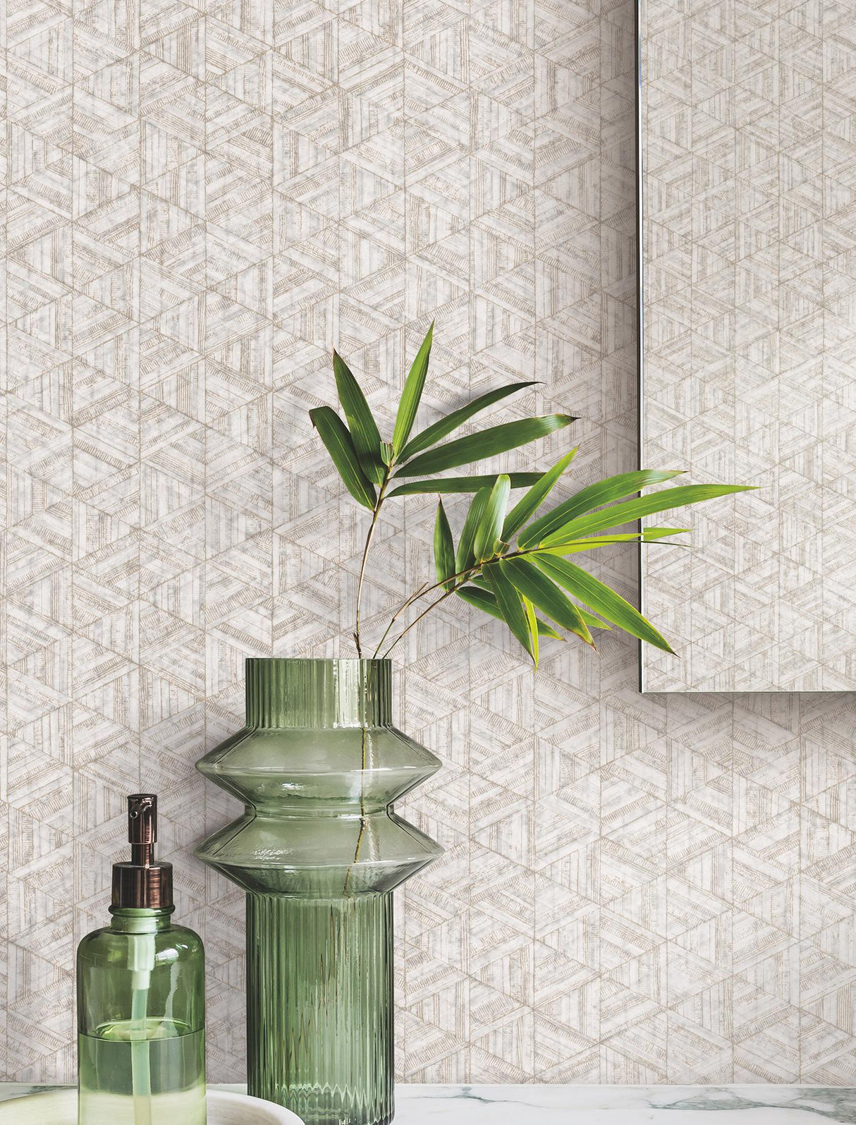 York Wallcoverings Rune Chestnut Grey Wallpaper