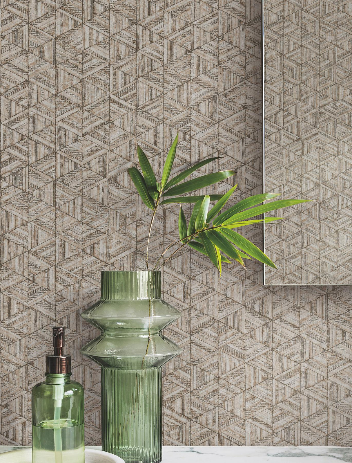 York Wallcoverings Rune Tortoiseshell Brown Wallpaper