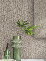 York Wallcoverings Rune Tortoiseshell Brown Wallpaper