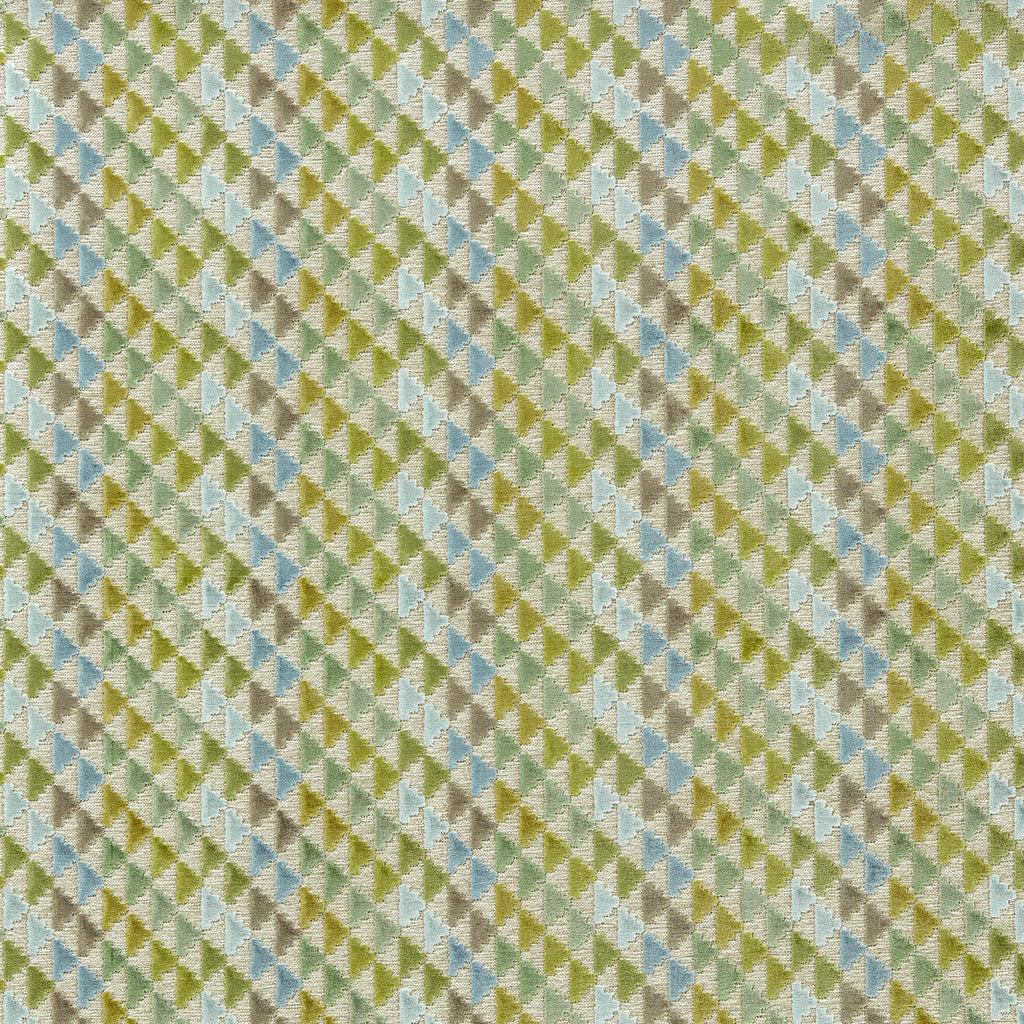 Harlequin Kelly/Sky/Linen REFLECT VELVETS Fabric