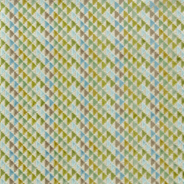 Harlequin Vidi Kelly/Sky/Linen Fabric