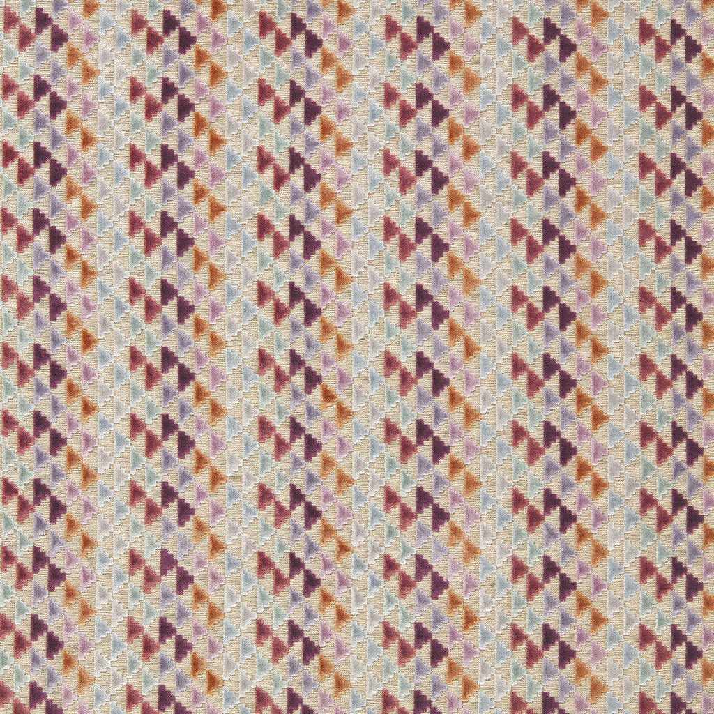 Harlequin Lilac/ Aubergine/Cornflower REFLECT VELVETS Fabric
