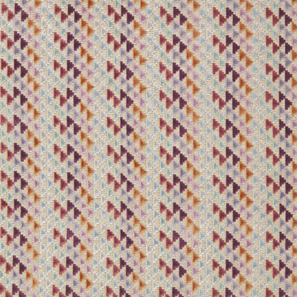 Harlequin Lilac/ Aubergine/Cornflower REFLECT VELVETS Fabric