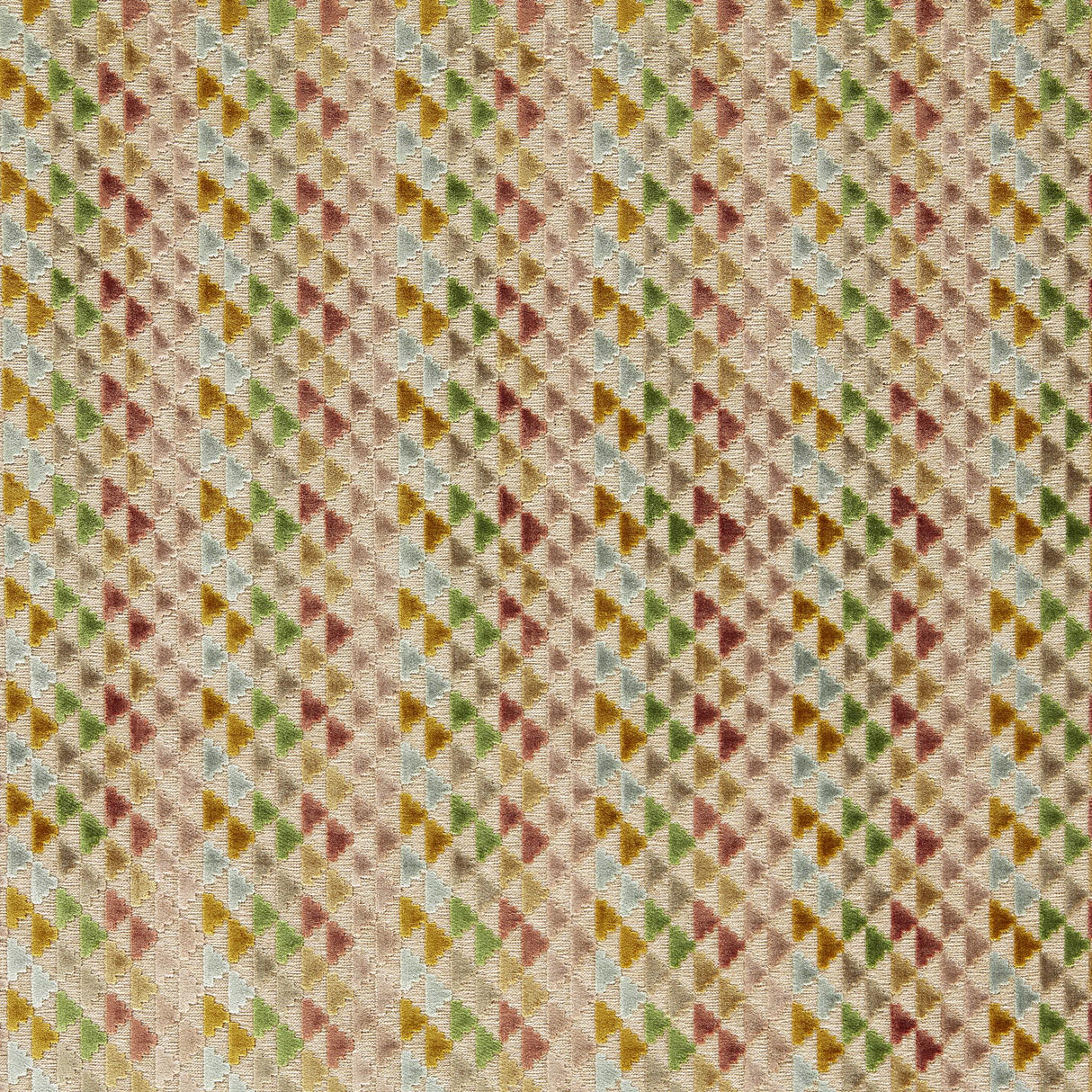 Harlequin Blush/Ochre/Kelly REFLECT VELVETS Fabric